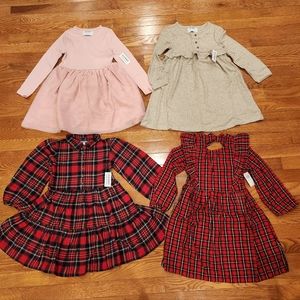 Brand New Old Navy 5T Long Sleeve Holiday Dresses